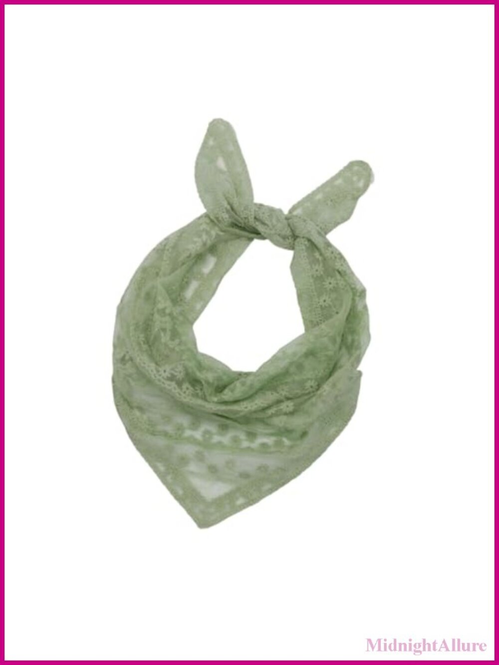 Lace Triangle Head Scarf Floral Embroidered Bandana